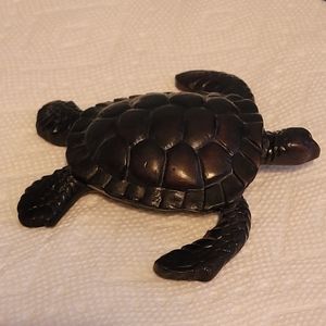Blue Orchid Small Resin Sea Turtle ( Loggerhead) Amber Brown